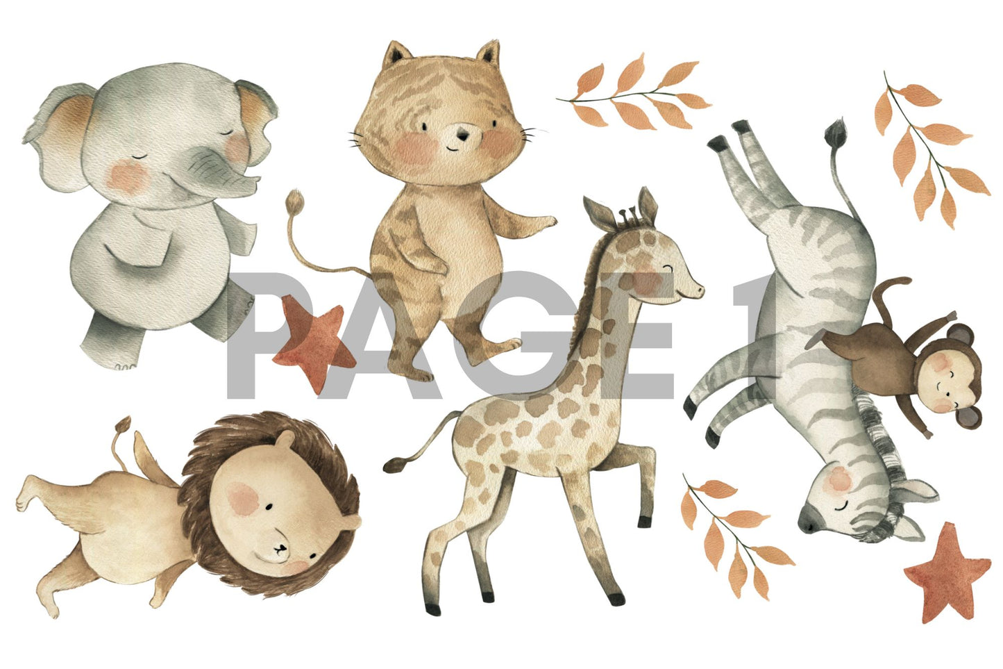 Safari Adventures - Sticker Decals