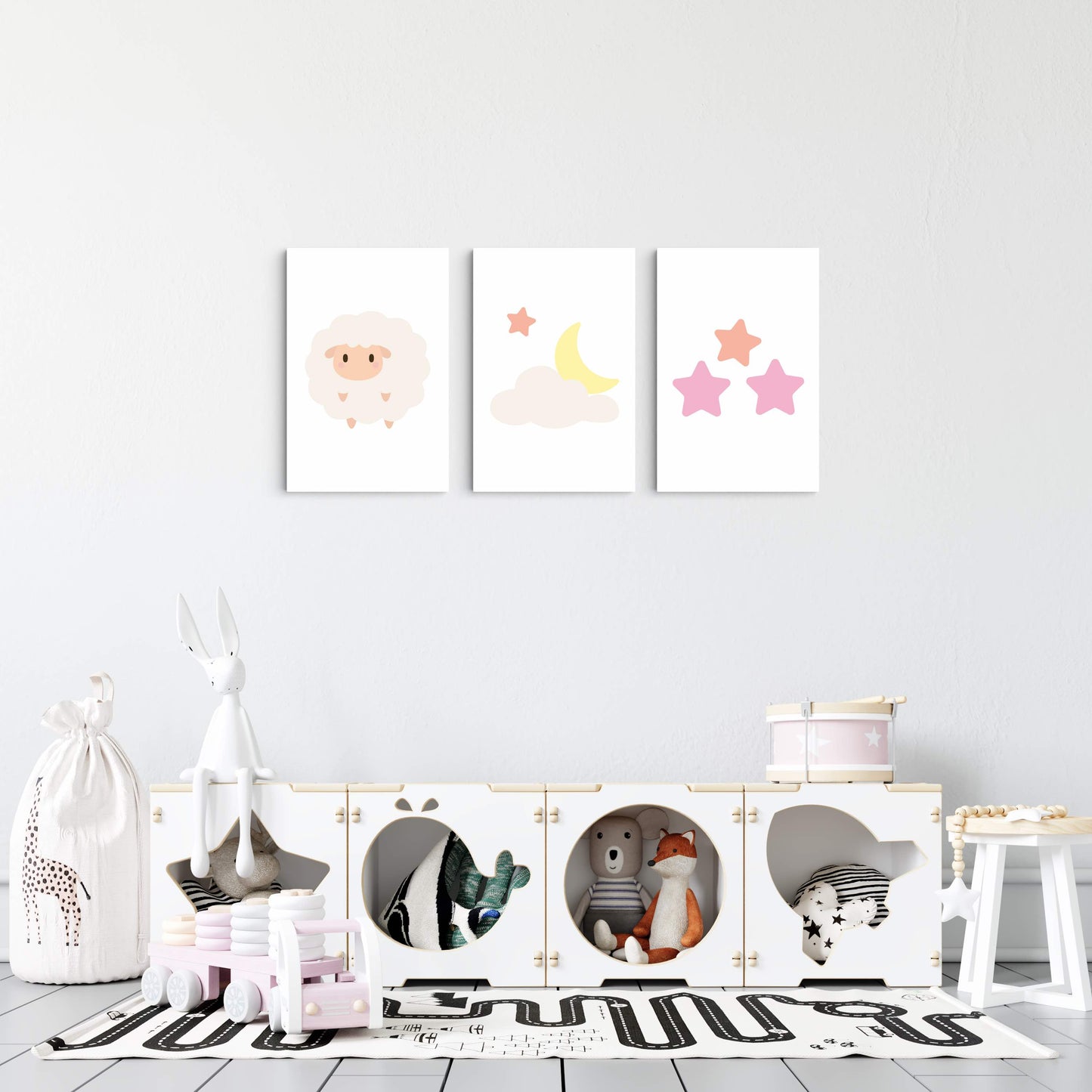 Baby Sheep & Stars - Sticker Decals