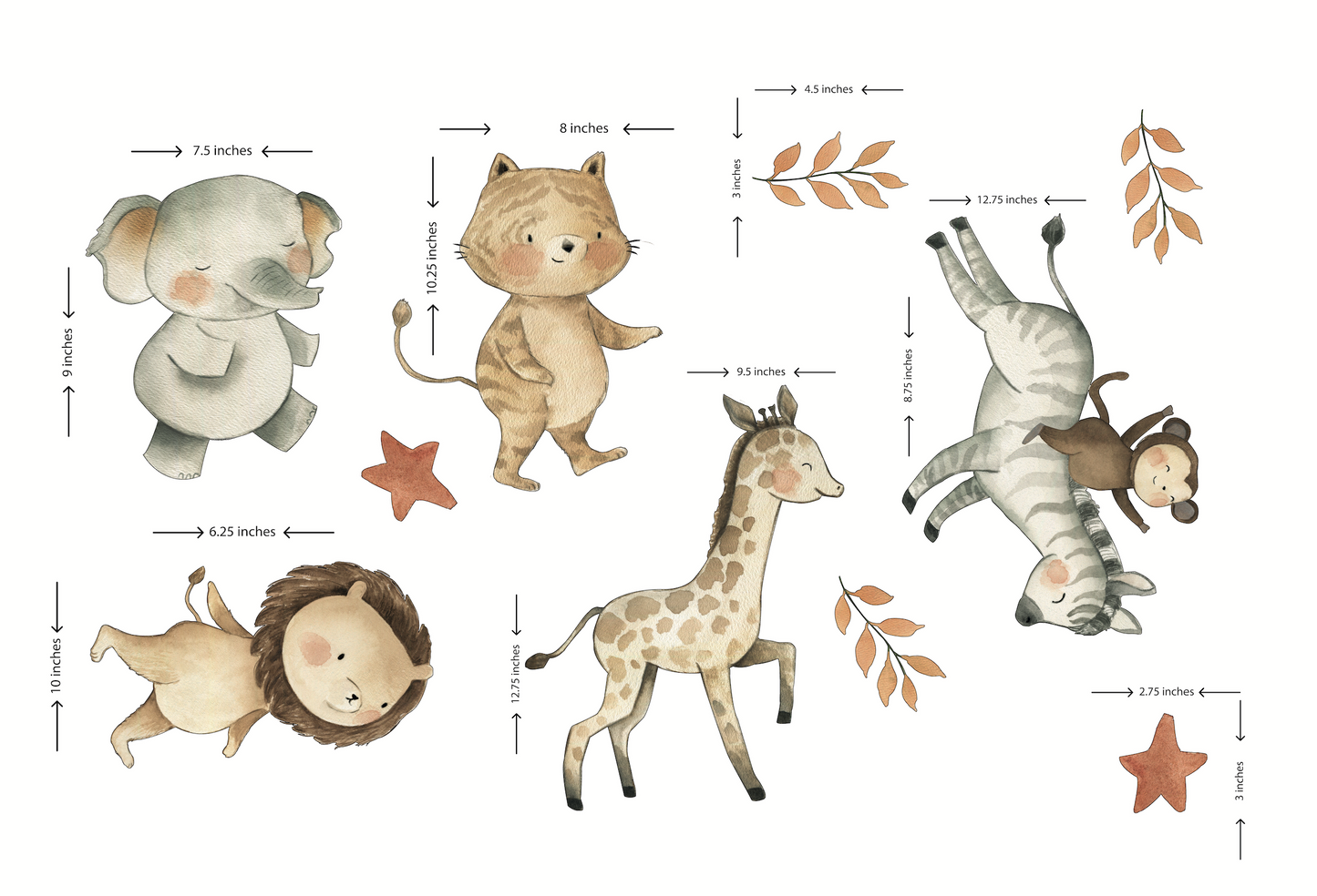 Safari Adventures - Sticker Decals