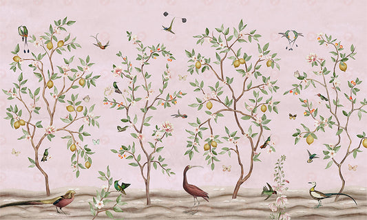 Lemon Tree Chinoiserie | Pink