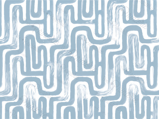 Blue Brush Stroke Maze