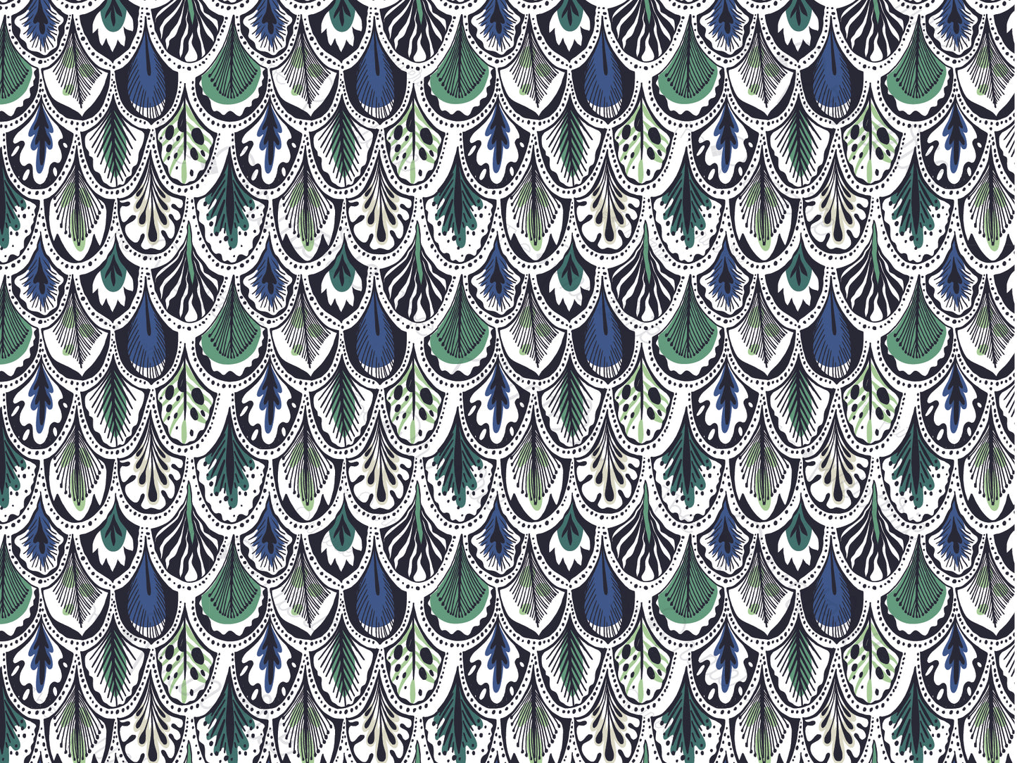 Blue Green Feathers