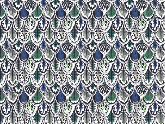 Blue Green Feathers