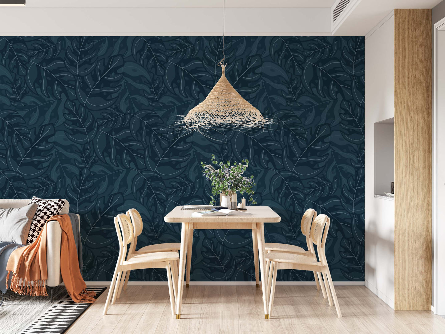Dark Blue Leaves