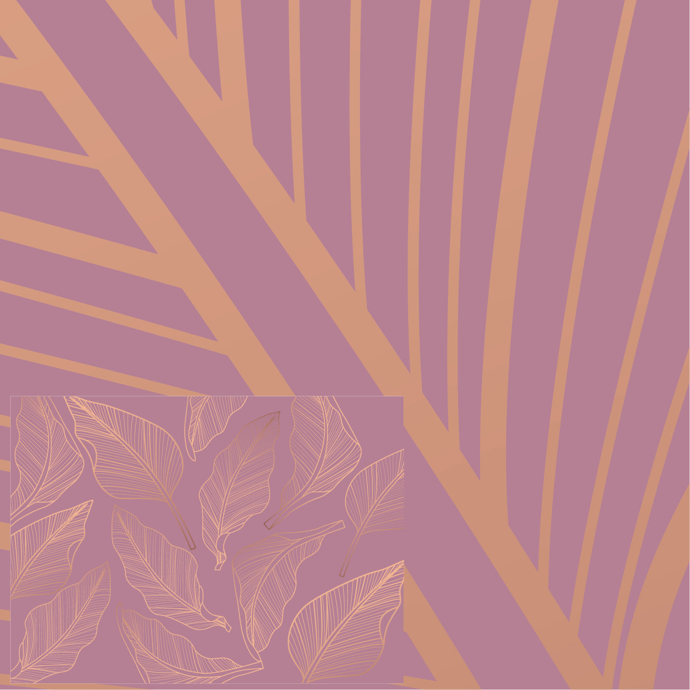 Pink & Gold Leaves