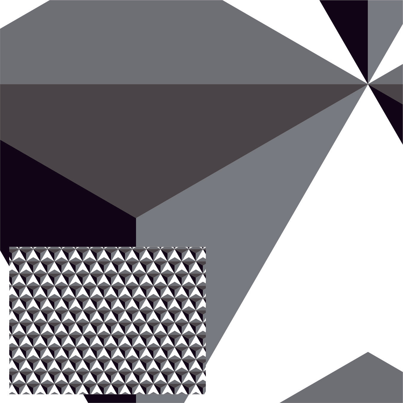 Grey & Silver Geometric Triangles