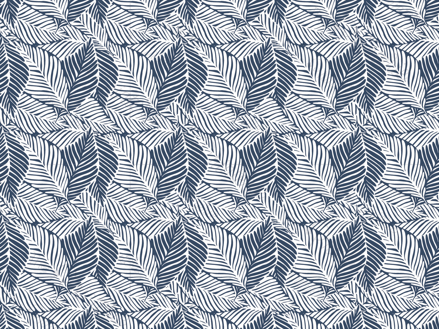 Monochrome Blue Leaves