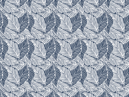 Monochrome Blue Leaves