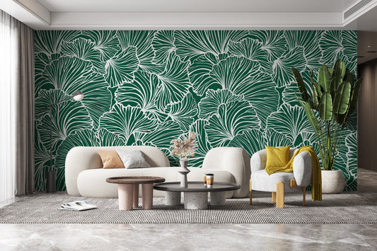 Green & White Leaves