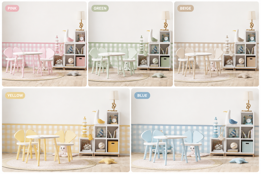 Gingham Half Wall Removable Sticker Decals