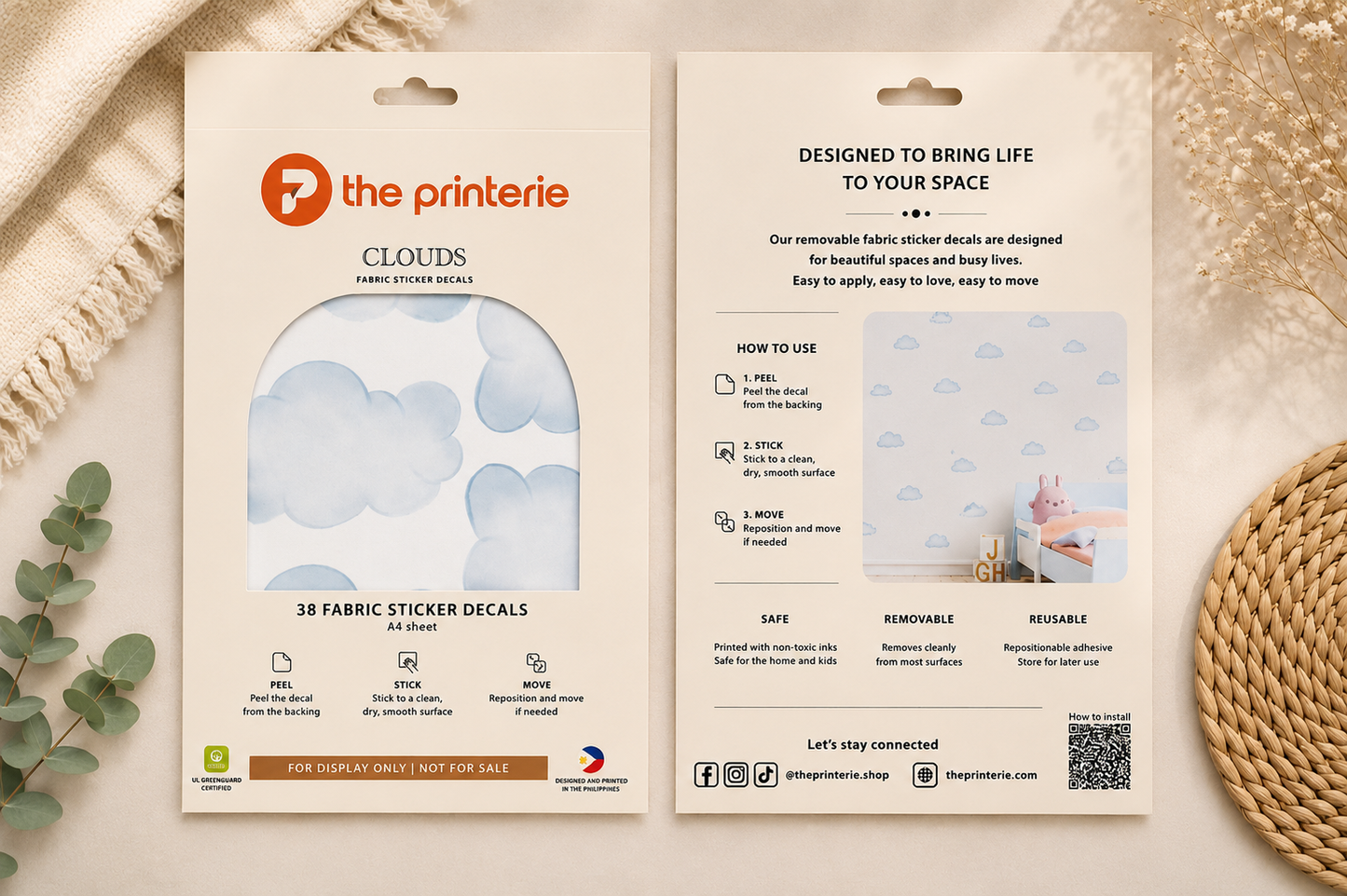 Clouds Removable Sticker Decals
