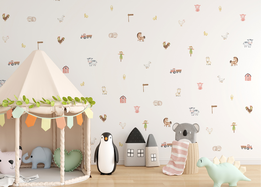 Farm Animals Removable Sticker Decals