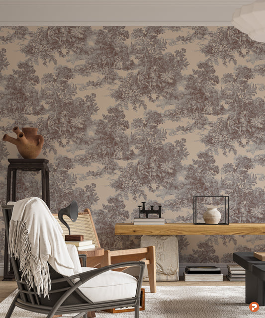 Beige Toile De Jouy