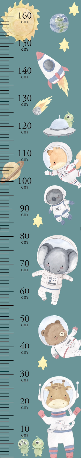 Animals in Space Height Chart