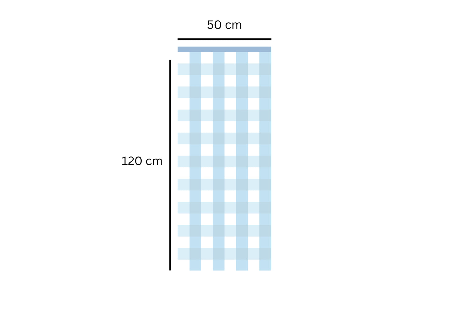 Gingham Half Wall Removable Sticker Decals