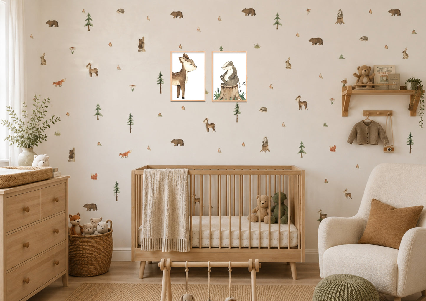 Forest Friends Removable Sticker Decals