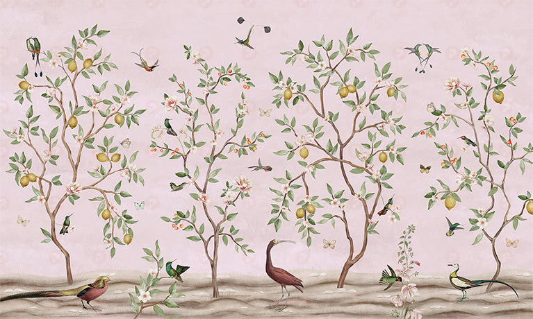 Lemon Tree Chinoiserie | Pink