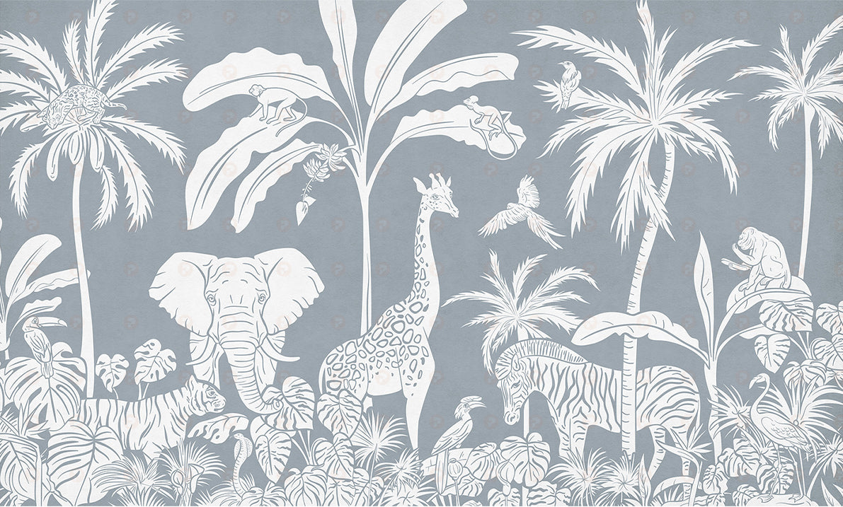 Monochrome Jungle | Blue