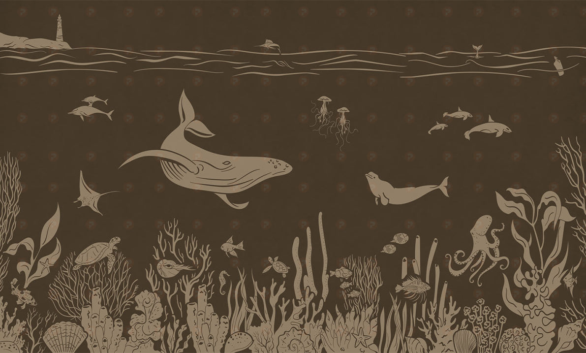 Monochrome Sea | Brown Vintage