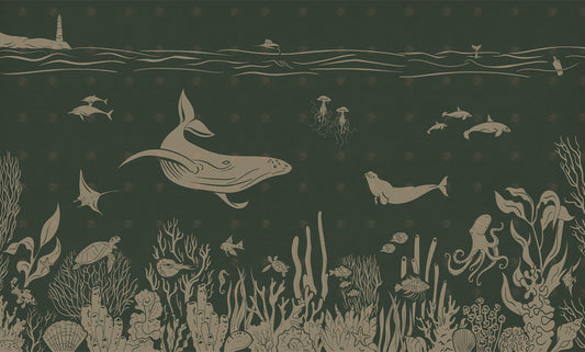Monochrome Sea | Green Vintage