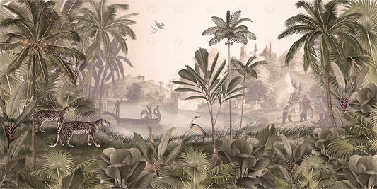 Leopard Landscape | Sepia