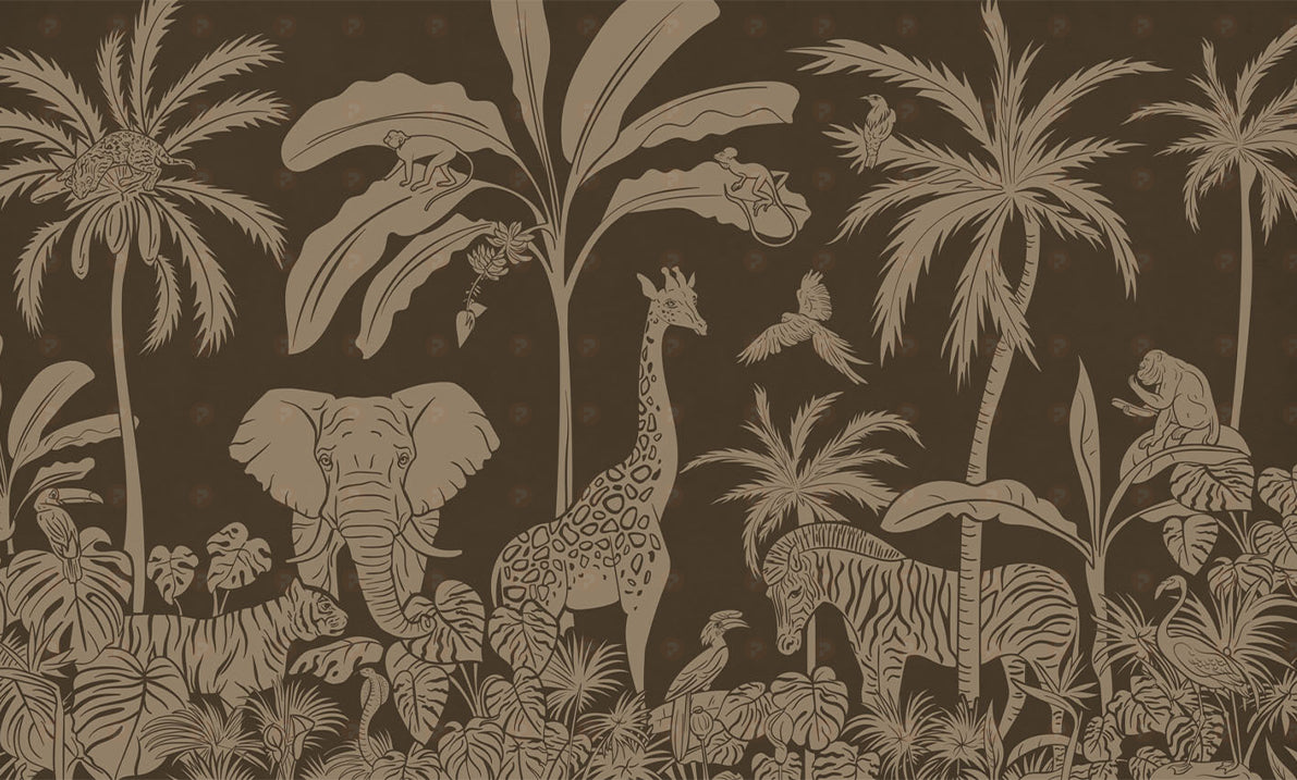 Monochrome Jungle | Brown Vintage