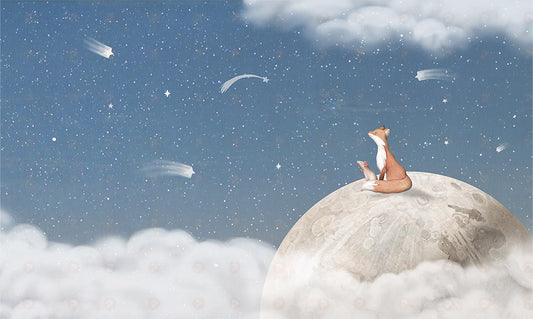 Fox On the Moon | Blue