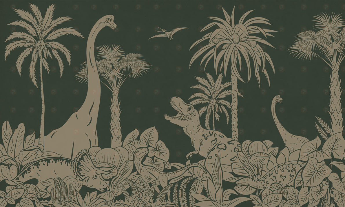 Monochrome Dino | Green Vintage