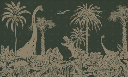 Monochrome Dino | Green Vintage