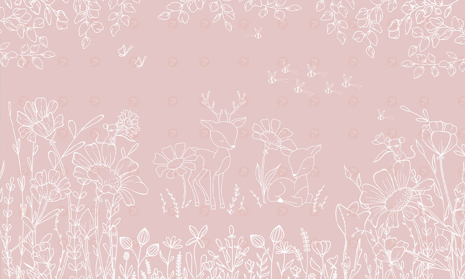 Deer Doodles | Pink