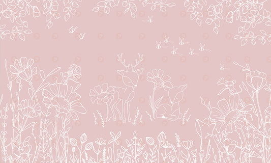 Deer Doodles | Pink