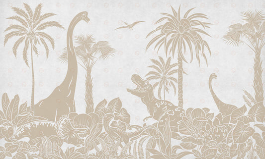 Monochrome Dino | Vintage White