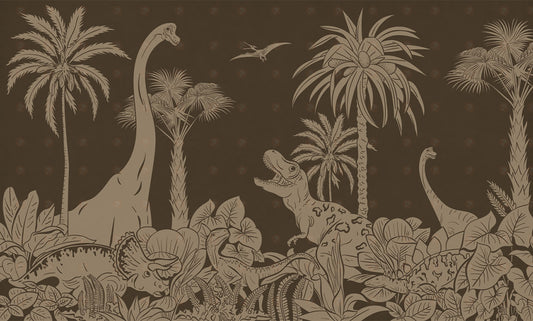 Monochrome Dino | Brown Vintage