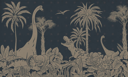 Monochrome Dino | Blue Vintage