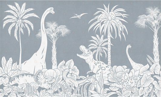 Monochrome Dino | Blue