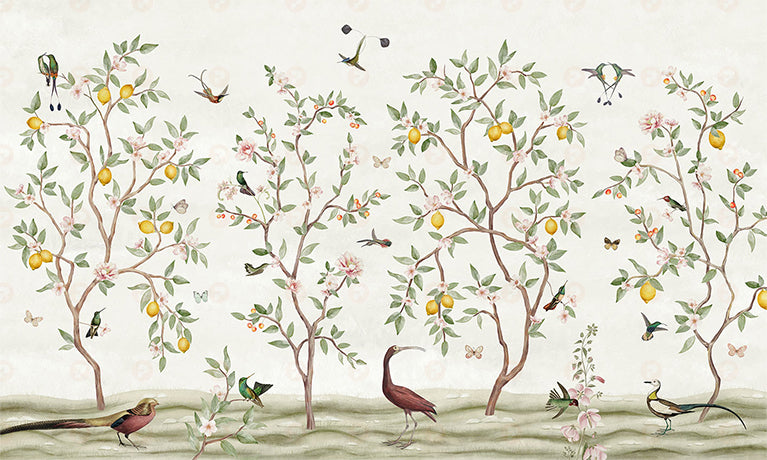 Lemon Tree Chinoiserie | White