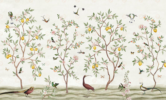 Lemon Tree Chinoiserie | White