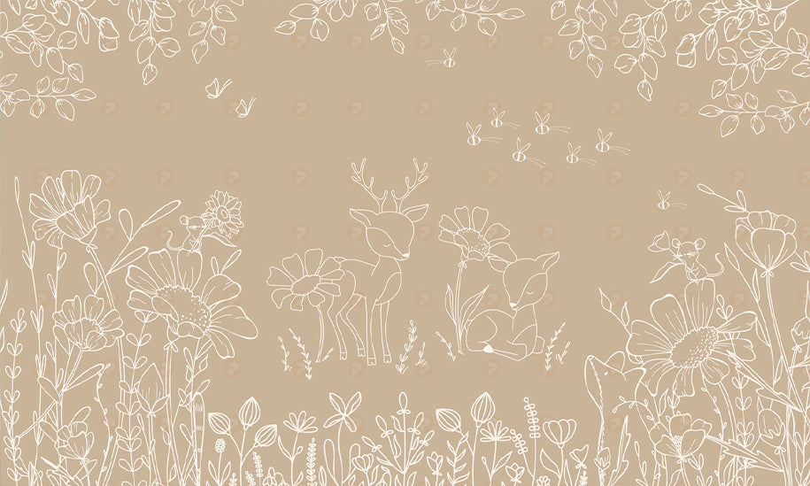 Deer Doodles | Brown