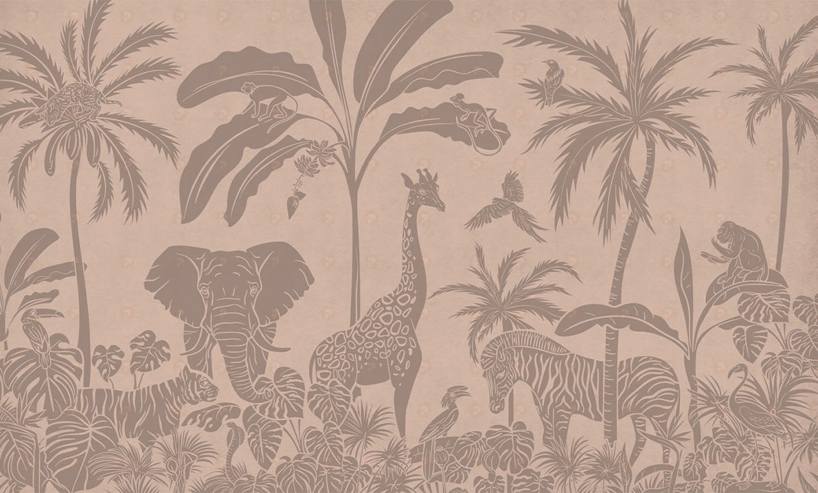 Monochrome Jungle | Pink Vintage