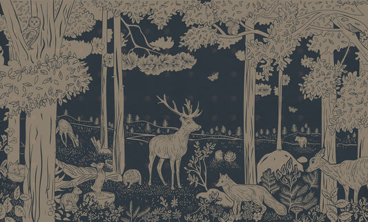 Monochrome Forest | Blue Vintage
