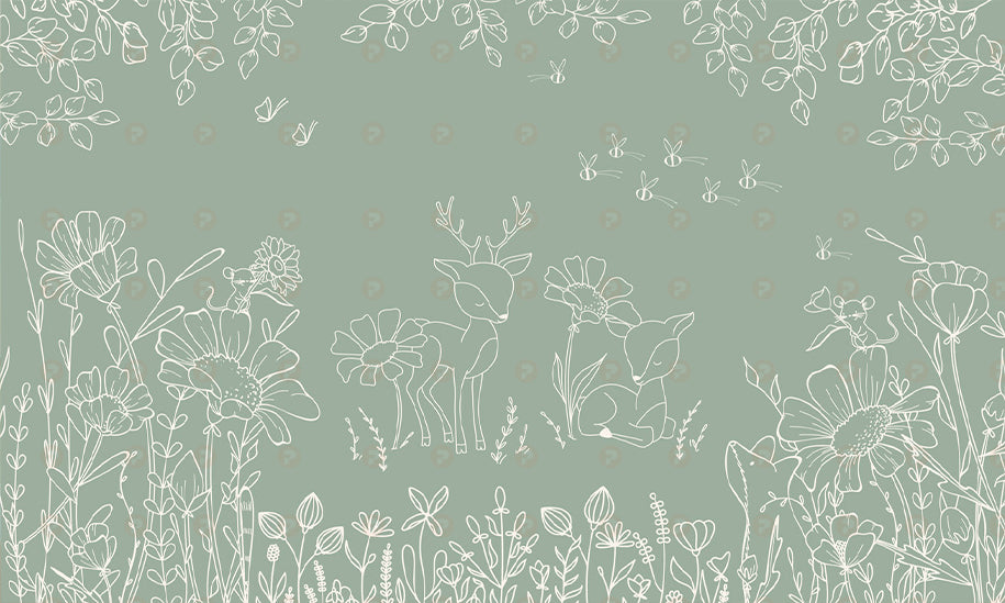Deer Doodles | Green