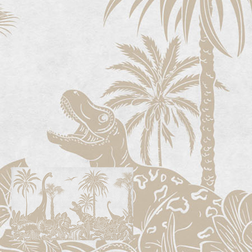 Monochrome Dino | Vintage White