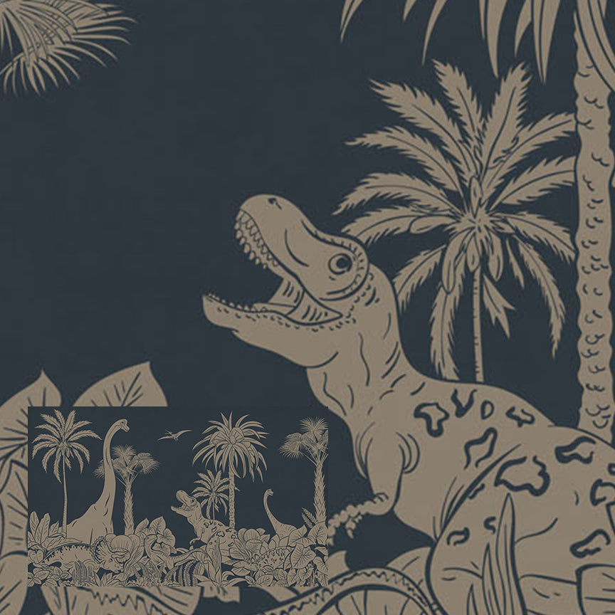Monochrome Dino | Blue Vintage