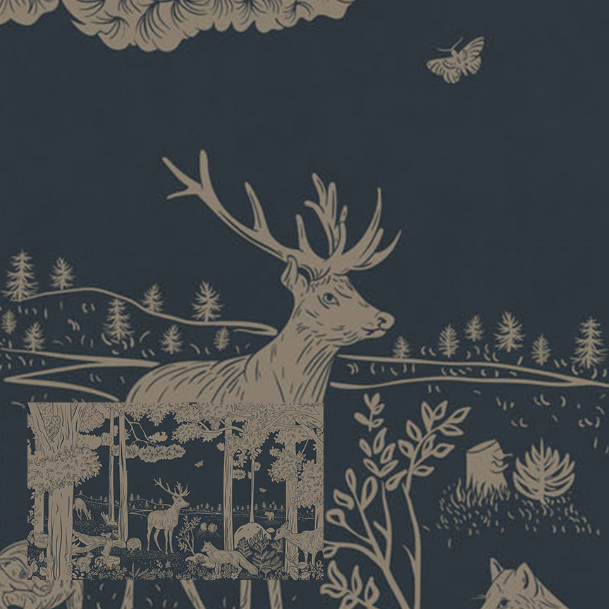 Monochrome Forest | Blue Vintage