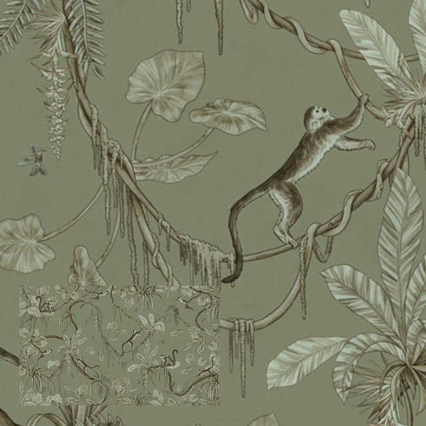 Playful Series | Monkey | Mono Green
