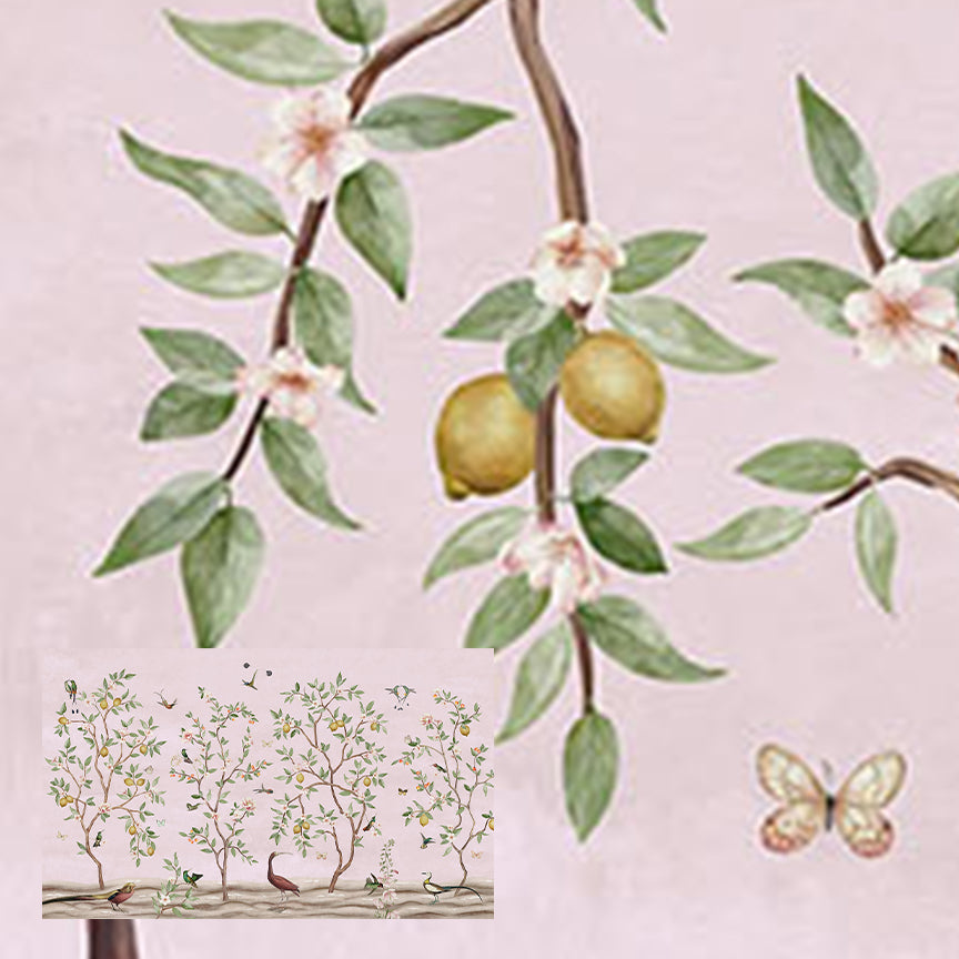 Lemon Tree Chinoiserie | Pink