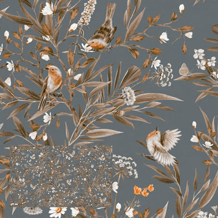 Playful Series | Robins | Vintage Blue