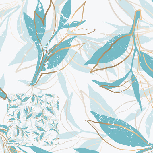 Green Gold Leaves