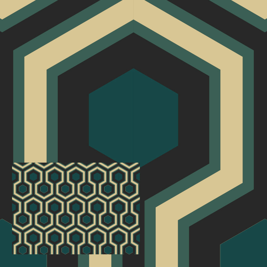 Geometric Pattern Hexagon Teal