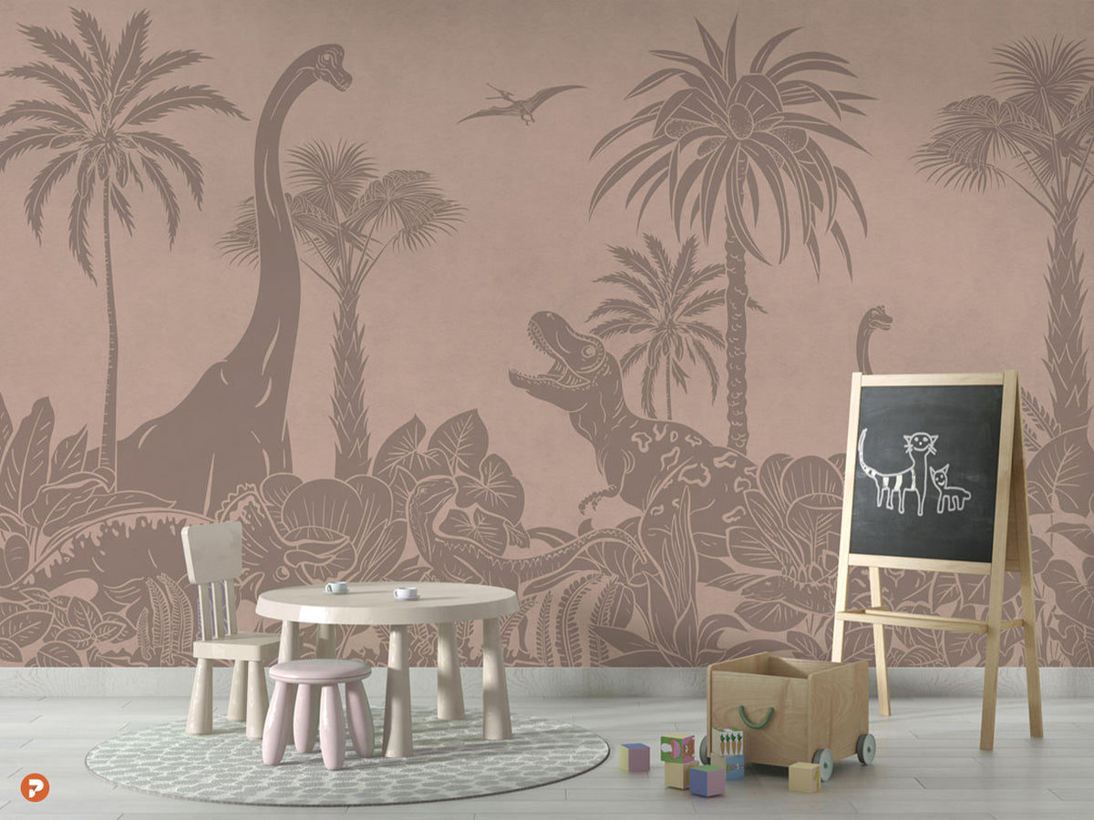 Monochrome Dino | Pink Vintage